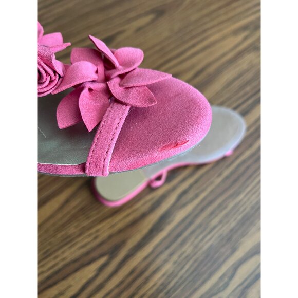 Kim Rogers Wayflower Memory Foam pink floral open toed sandals size 9M - Picture 6 of 6